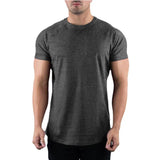 Herren Atmungsaktiv Sportlich T-Shirt | Kurzarm – Dunkelgrau
