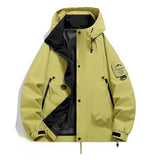 Herren Jacke | Lockeren Schnitt geeignet für Winterlagen – Gelbgrün