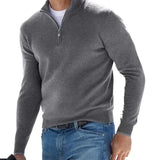 Ralf Polo - Modischer Reißverschluss-Pullover für Männer – Grau