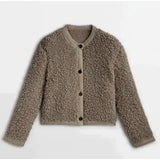 Modischer Damen-Teddy-Mantel | Elegante – Kamel