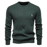 Falkner | Strickmodern Herrenpullover – Grün