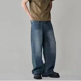 Retro-Baggy-Jeans für Herren | Lässig – Nostalgisches Blau