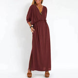 Mariah - Klassisches Maxi-Kleid – Rot