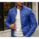 Lorcan - Bikerjacke mit Reißverschluss – Blau