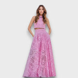 Lorina – Zweiteiler mit Cut-Out-Romantik – Rosa
