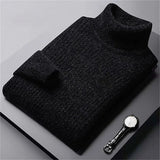Morteza – Klassischer Rollkragen Pullover – Schwarz