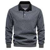 Kairo - langarmshirt mit kragen – Grau