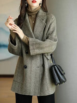 Sophia – elegante kurze jacken – Taupe