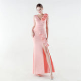 Aurielle™ Kleid mit Verziertem Schulterdesign und Premium-Verarbeitung – Rosa