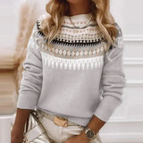 Nele | Kuscheliger Damenpullover mit feinem Strick – Grau