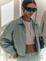 Kurze mintjacke - franziska – Braun