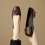 Camilles | Damen Ballerinas aus Weichem Leder – Leder Ballerinas Komfort – Braun