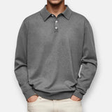 Aiden™ | Langarm-Polo – Grau
