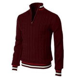 MARSHALL – Zopfpullover mit Reißverschluss – Rot