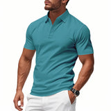 Dalmor™-Polohemd mit Schmaler Passform und Minimalistischem Stil – Pfauenblau