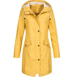 Regenjacke Damen Übergangsjacke | Figurbetont & Atmungsaktiv – Gelb