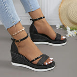 Nora | Konturiertes Fußbett Rutschfest Sandalen – Schwarz