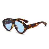 SkyForge - Klobige Pilotenbrille – Havanna-Blau