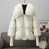 Arctic Lux™ Premium - PufferJacke mit Luxuriösem Pelzkragen / Maximaler Schutz vor Kälte mit Stil! – Weiß