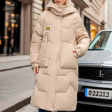 Hester - lange puffjacke – Khaki