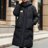 Hester - lange puffjacke – Schwarz