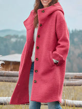 Bellavento – übergrobe bouclé-jacke mit knopfverschluss – Rosa