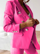 Lyla | Figurbetont Anzug Zweiteiliges Set – Rosa