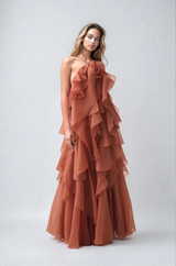 Olivia | Das Maxikleid, das Sie strahlen lässt – Rosa/Rot