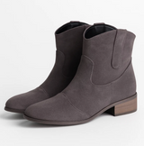 Linde | Wildleder Westernstiefel – Grau