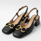 Novara | Slingback offene Absätze – Schwarz