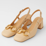 Novara | Slingback offene Absätze – Beige