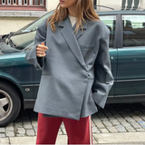 Oversized Blazer Damen - Eleganter Business Casual Blazer – Grau