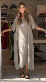 Chiara | Midi-Kleid – Grau