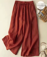 Nanette | Weites Bein Hose – Rot