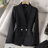 Damen Set | Taillierter Blazer und passende Hose – Schwarz