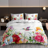 Mehrfarbig Geblümte Decke – Mehrfarbig
