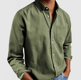 Herren Langarm Bluse – Grün