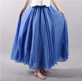 Zinnia | A-Linien Elastischer Bund Rock – Blau