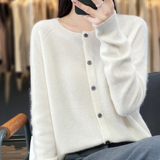 Hannah | Merinowolle Cardigans – Weiß