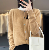 Annabel | Merinowolle Cardigans – Camel