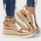 Damen Sandalen – Gold