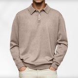 Carl | Langarm-Poloshirt für Herren – Khaki