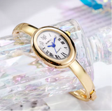 Valerie | Elegante Spangenuhr für Damen – Gold / Weiß