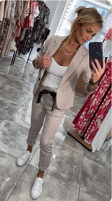 Malou | Elegantes 2-teiliges Set – Khaki