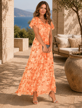 Zuri | Fließendes, schmeichelndes Kleid – Orange