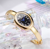 Valerie | Elegante Spangenuhr für Damen – Gold / Schwarz