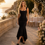 Kamila | Elegantes Kleid mit femininer Taille – Schwarz