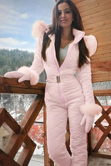 Schmal Geschnittener Damen-Winteranzug - Noemi – Rosa