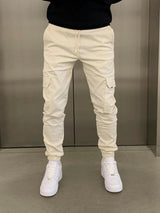 Schmale Cargo-Jogger Mit Zuschnitt - Lasse – Beige