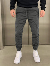 Schmale Cargo-Jogger Mit Zuschnitt - Lasse – Grau